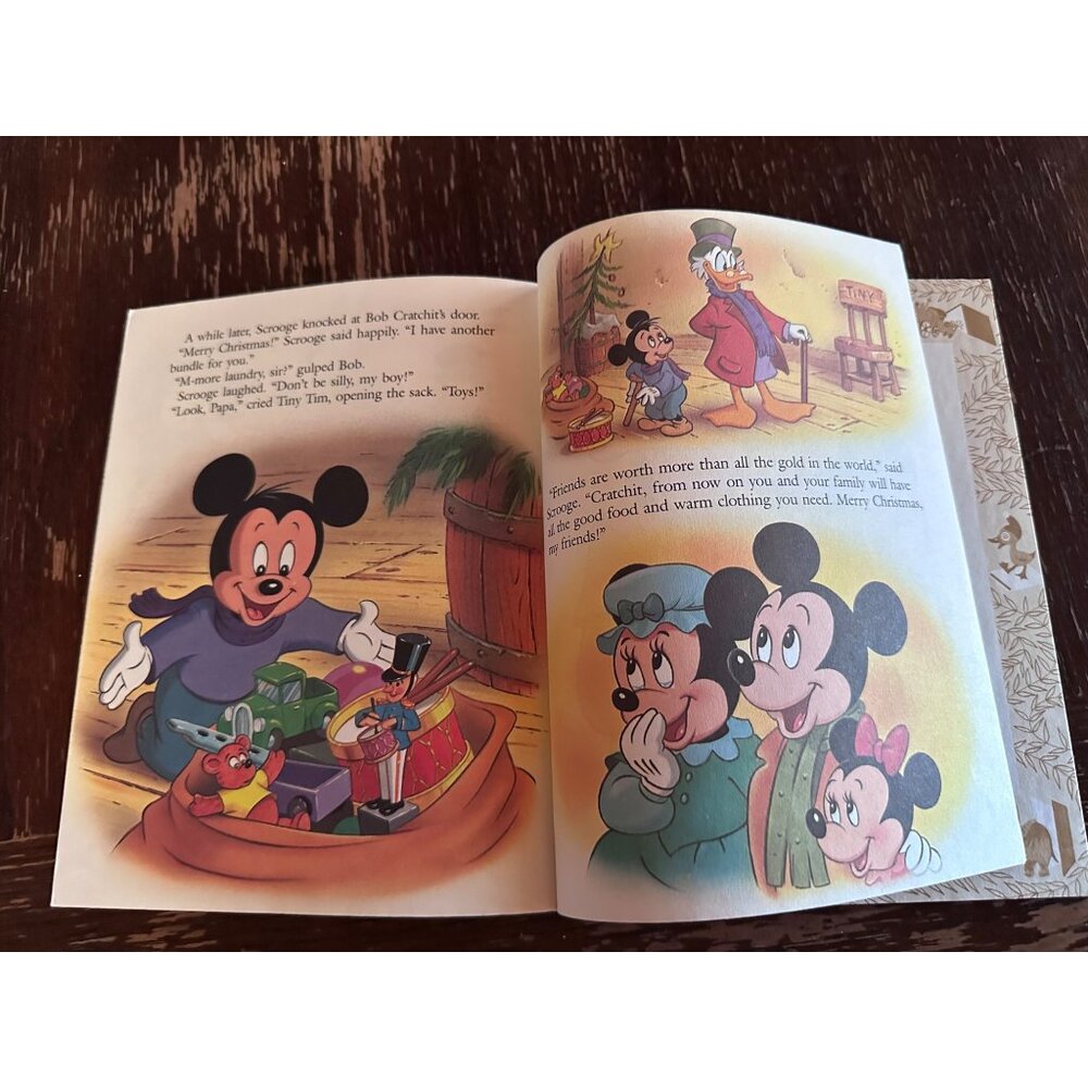 Vintage 1983 Disney Mickeys Christmas Carol Little Golden Book Hardcover Illustr - Picture 14 of 15